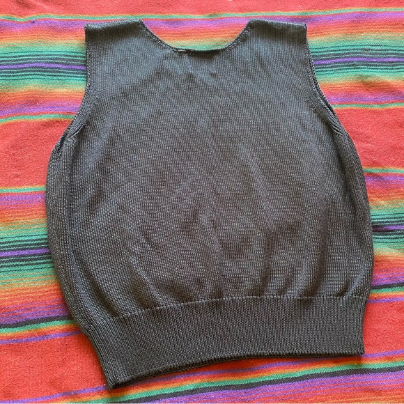 VTG Fia Italia Handloomed Knit Sweater tank Top! Rayon/Cotton. Large. - Picture 9 of 14